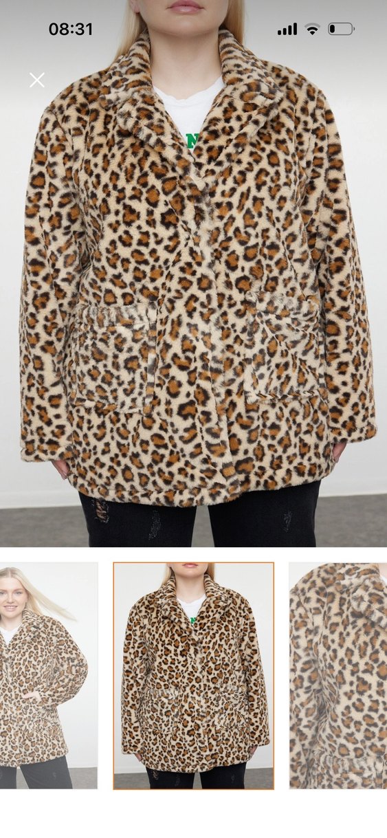 Leopar Desenli Suni Kürk - Görsel 2