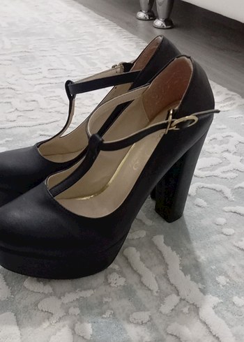 Diger Siyah Platform Topuklu Kadın Ayakkabı - Görsel 2