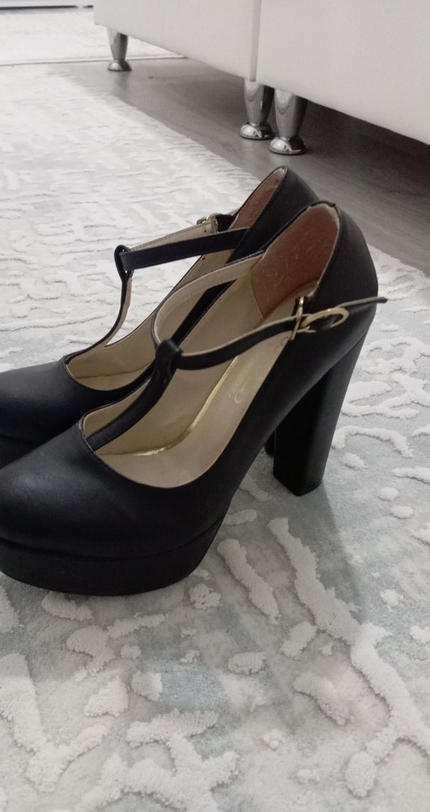 Diger Siyah Platform Topuklu Kadın Ayakkabı - Görsel 2