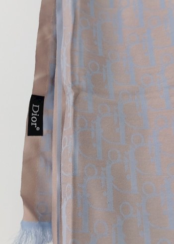 Bej Drapeli Sentetik Kumaş Şal - Görsel 2