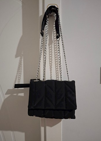 Goth Vintage Zincir Detaylı Siyah Kadın Çanta