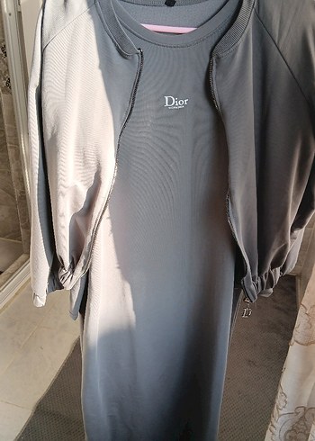 Dior Gri Uzun Hamile Elbisesi ve Ceket
