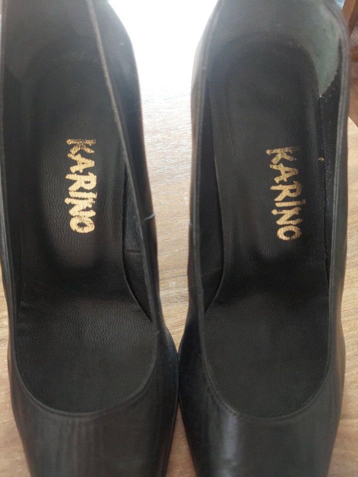 Siyah Deri Stiletto Topuklu Kadın Ayakkabı - Görsel 5