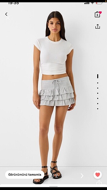Bershka fırfırlı etek