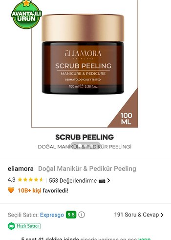 Diğer Cliamora Scrub Peeling 100 ml