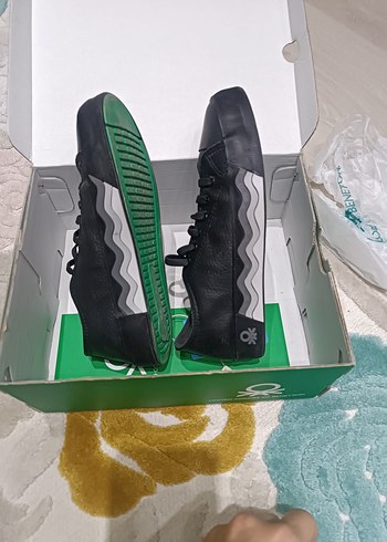 Benetton Yeşil Detaylı Erkek Spor Ayakkabı