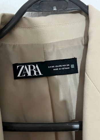 xs Beden Bej Düğmeli Kadın Blazer Ceket