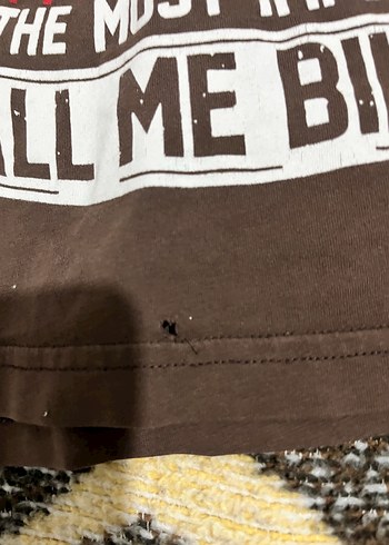 Kahverengi Baskılı Biker Kadın Tişörtü - Görsel 4