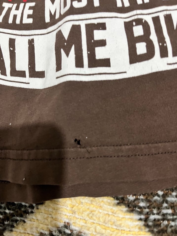 Kahverengi Baskılı Biker Kadın Tişörtü - Görsel 4