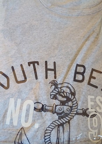 Gri Erkek Çocuk Uzun Kollu Baskılı Tişört - Görsel 3