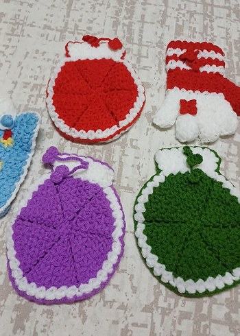 Renkli El Örgüsü Banyo lifi - Görsel 2