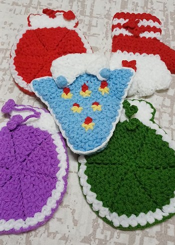 Renkli El Örgüsü Banyo lifi - Görsel 4