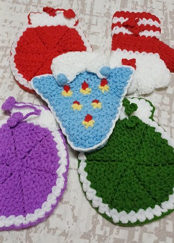 Renkli El Örgüsü Banyo lifi - Görsel 3