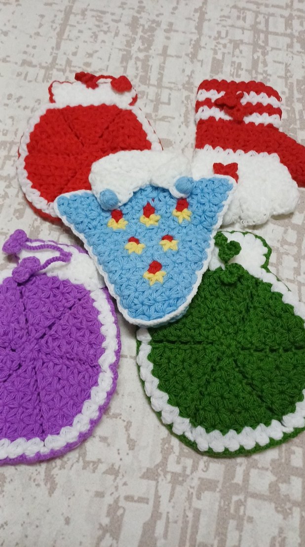 Renkli El Örgüsü Banyo lifi - Görsel 3