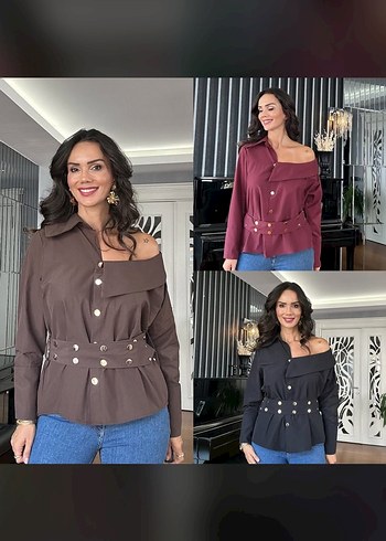 Bordo,kahverengi,siyah Uzun Kollu şık gömlek - Görsel 4