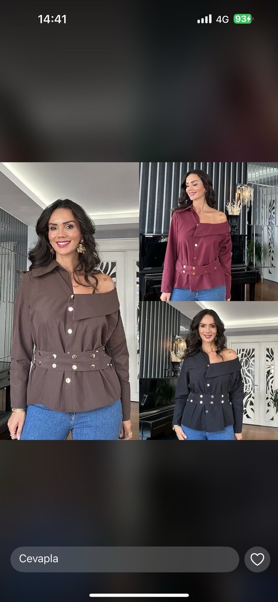 Bordo,kahverengi,siyah Uzun Kollu şık gömlek - Görsel 4