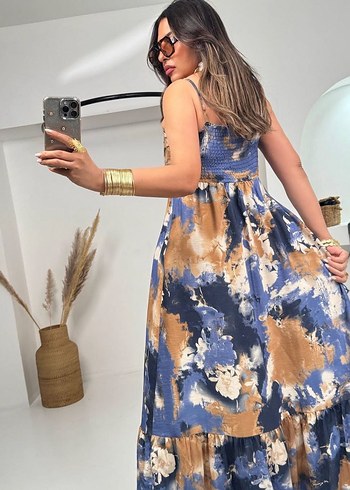 Uzun Denim Elbise - Görsel 2