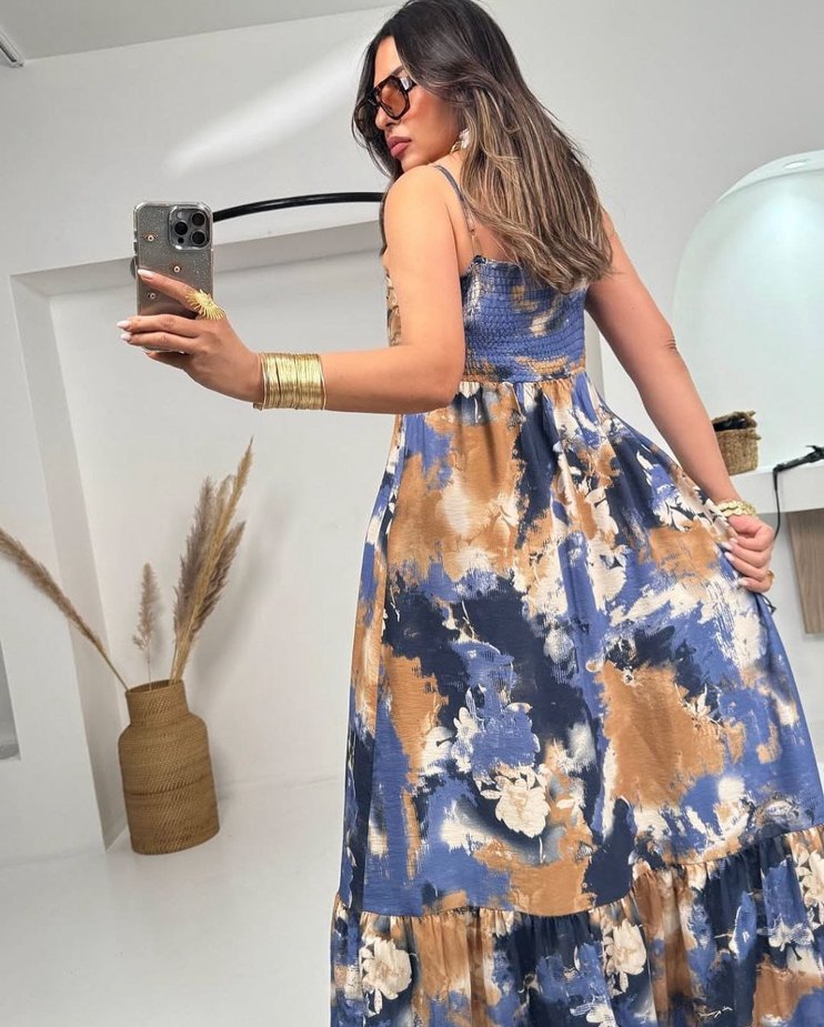 Uzun Denim Elbise - Görsel 2