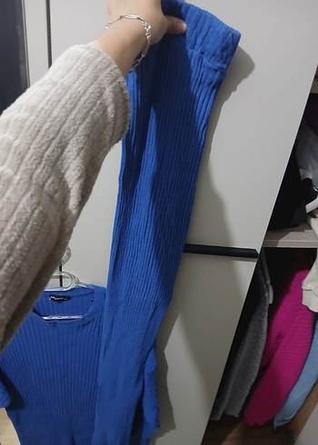 Mavi Kadın Triko Bisiklet Yaka Uzun Kollu Kazak - Görsel 3