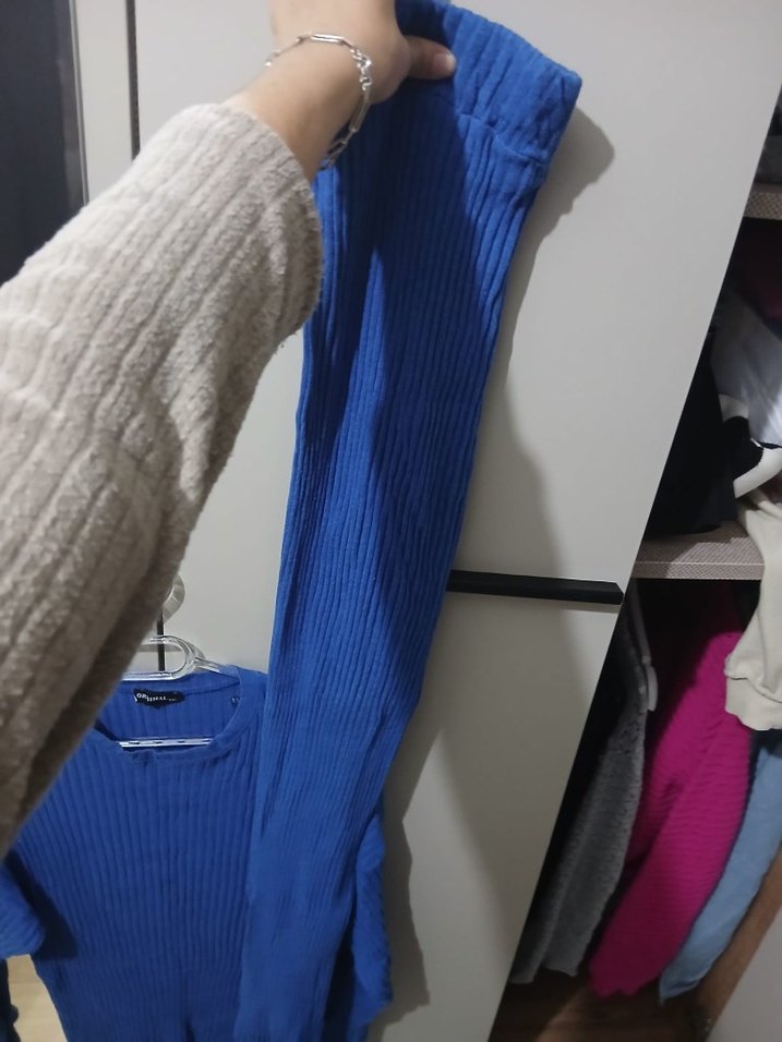 Mavi Kadın Triko Bisiklet Yaka Uzun Kollu Kazak - Görsel 3