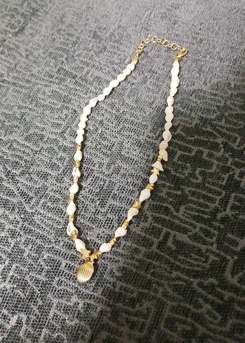 deniz kabuğu boncuklu şık kolye - Görsel 2