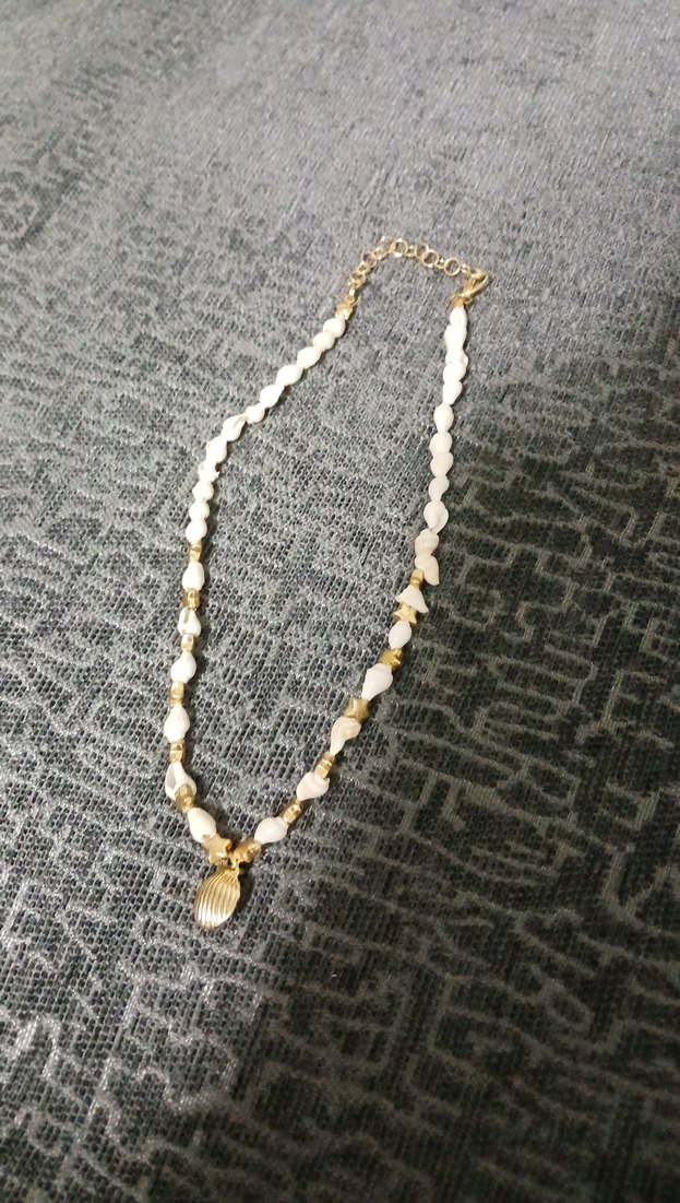 deniz kabuğu boncuklu şık kolye - Görsel 3