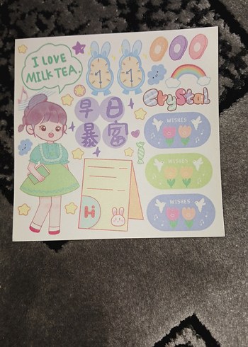 dörtlü  sticker seti - Görsel 4