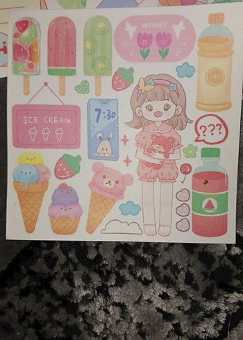 dörtlü  sticker seti - Görsel 2