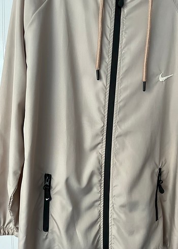 Bej Kapüşonlu Yağmurluk - Görsel 2