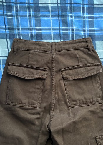 Kahverengi Kadın Bol Kesim Kargo Pantolon - Görsel 4