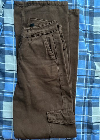 Kahverengi Kadın Bol Kesim Kargo Pantolon - Görsel 2