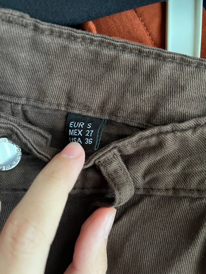 Kahverengi Kadın Bol Kesim Kargo Pantolon - Görsel 5