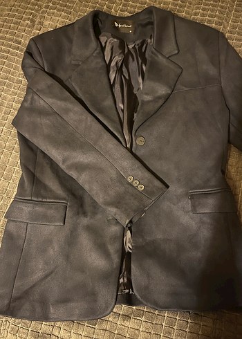 Kadın Süet Blazer Ceket - Görsel 2