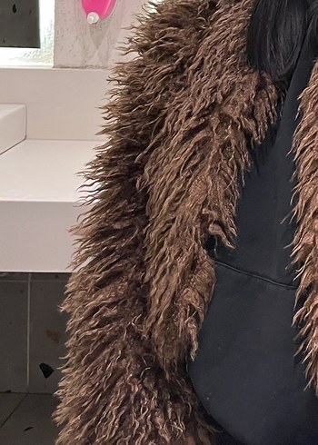 Kahverengi Kadın Kürk - Görsel 3