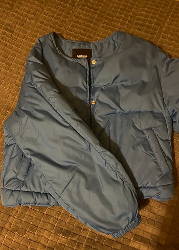 Mavi Pull Bear Bomber Ceket - Görsel 2