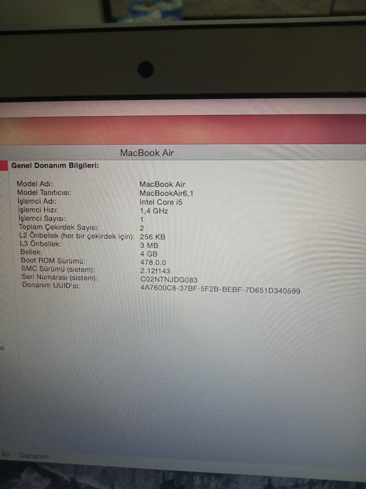 Apple MacBook Air Dizüstü Bilgisayar Tertemiz Sıfır Ayarında - Görsel 5