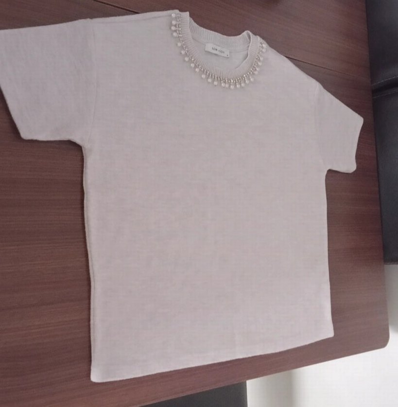 Boncuk Kolye Detaylı Kadın Bluz - Görsel 5