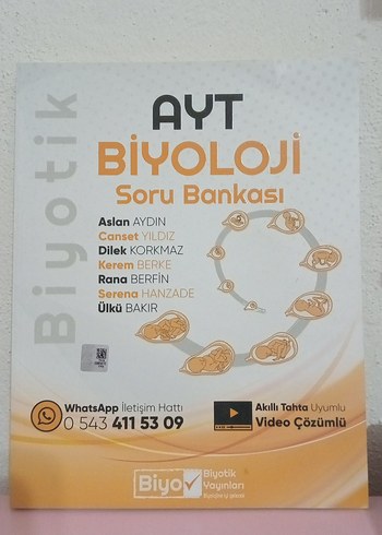 Biyotik Yayınları AYT Biyoloji Soru Bankası
