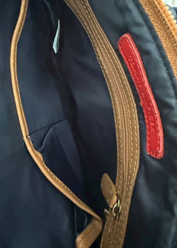 Tommy Hilfiger Tommy Hilfiger Bej Deri Kadın Çapraz Çanta