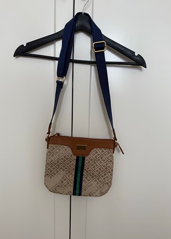  Beden ten rengi Renk Tommy Hilfiger Bej Deri Kadın Çapraz Çanta