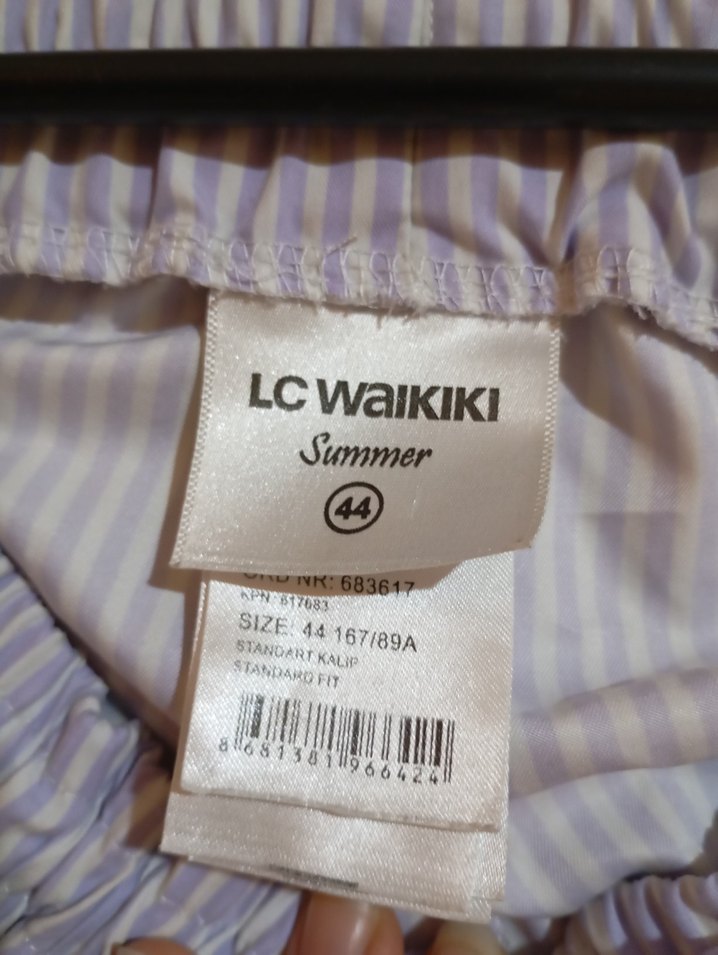 Mor Çizgili Mini Şort - Görsel 3