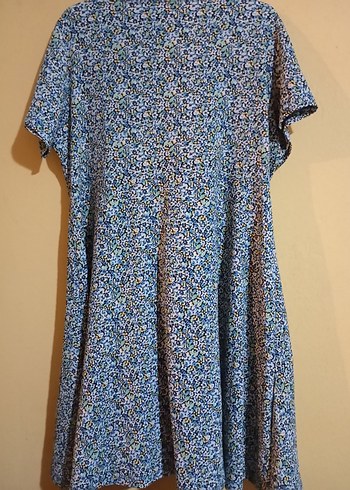 Mavi Bağlama Desenli Hamile Elbisesi - Görsel 5