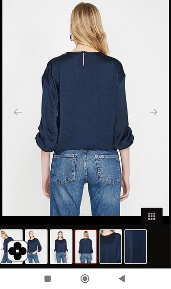 xs Beden lacivert Renk Koton Bluz