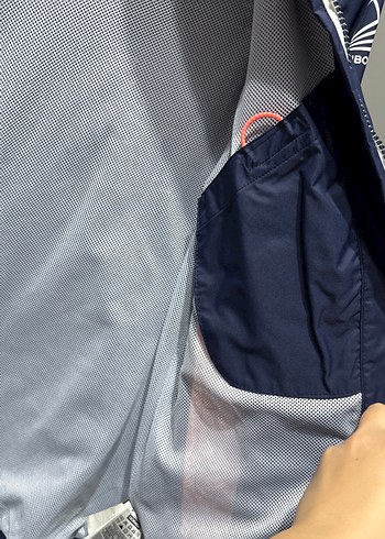 Unısex Lacivert Kapüşonlu Fermuarlı Yağmurluk - Görsel 6