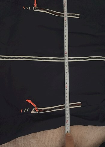 Unısex Lacivert Kapüşonlu Fermuarlı Yağmurluk - Görsel 7