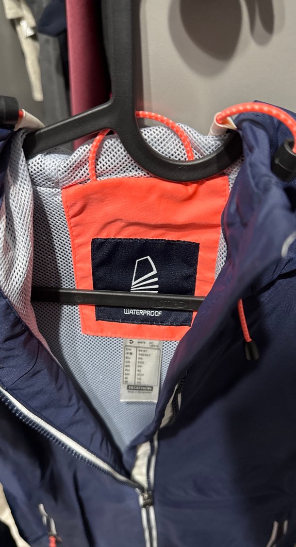 Unısex Lacivert Kapüşonlu Fermuarlı Yağmurluk - Görsel 5