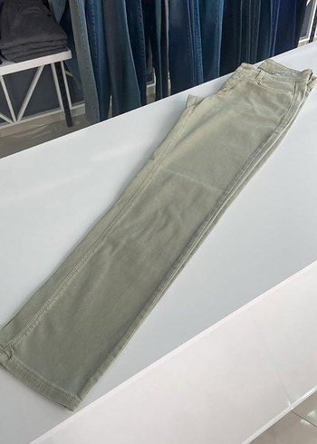 açık haki yeşil Kadın Regular Fit Kot Pantolon