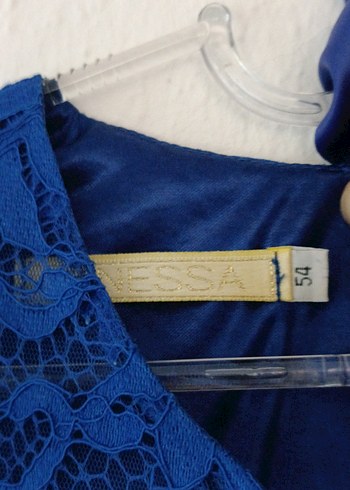 Uzun Lacivert V Yaka Kadın Elbise - Görsel 4