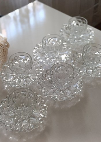 Kristal Desenli Cam Fincan Seti - Görsel 2