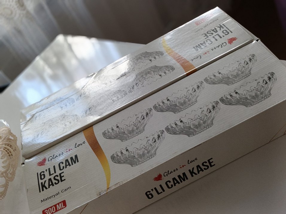 Vintage Soyut Desenli Cam Kase Seti - Görsel 3